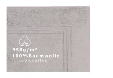 Betz XL Luxus Badvorleger Badematte Duschvorlage GOLD Größe 60x97 cm Qualität: 950g/m² 100%Baumwolle Farbe silber-grau