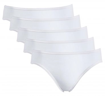 5 Stück Bikinislip Damen Unterwäsche Slip Unterhose Farbe weiß und schwarz Größen 38 - 46
