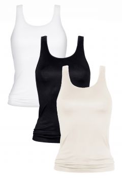 Basic Vest Undershirt with Wide Straps Women Colour: white, champagne and black Sizes: 38-48