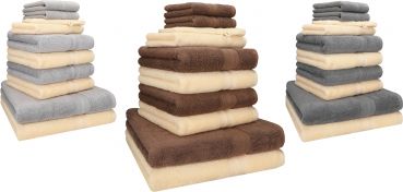 Betz 10tlg.Handtuch-Set FEINES GOLD Qualität 600g/m² 2 Liegetücher 4 Handtücher 2 Seiftücher 1 Gästetuch 1 Waschhandschuh