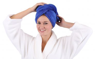 Betz MicrofaserTurban Handtuch Haarturban Kopftuch Farbe: blau