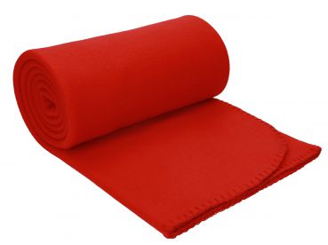 Betz Luxury Fleece Blanket with anti-pilling Colour: red Size: 130x170cm
