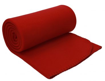 Betz Luxury Fleece Blanket with anti-pilling Colour: dark red Size: 130x170cm