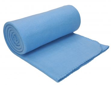 Betz Luxury Fleece Blanket with anti-pilling Colour: light blue Size: 130x170cm