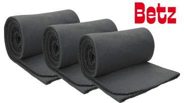 Betz Set di 3 coperte in pile misure 130 x 170 cm con anti pilling  diversi colori disponibili