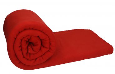 Neues Wohnen - Fleecedecke rot MAXI-Größe: 140 x 190 cm