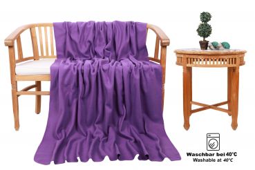 Betz Luxury Maxi Fleece Blanket Quality: 220 g/m² Colour: purple Size: 140x190cm