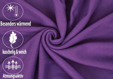 Betz Luxury Maxi Fleece Blanket Quality: 220 g/m² Colour: purple Size: 140x190cm