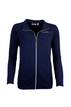 Betz free time jacket for women sweat jacket Climate Comfort by hajo colour navy blue sizes 38 - 48