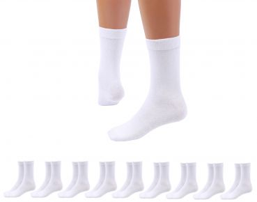 Betz 10 pares de calcetines para mujer y hombre - algodón sin costuras prensadas - clásicos - tallas 35 - 50 colores negro blanco gris