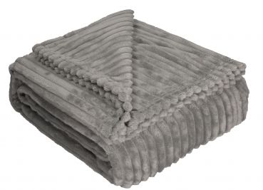 Betz coperta BARI a Cord-Flanell XXL misura 150x200 cm colori taupe e grigio chiaro