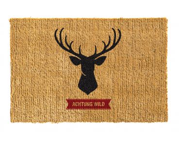Betz Felpudo estera ACHTUNG WILD tamaño 40x60 cm