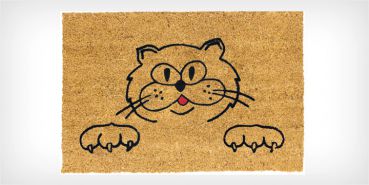 Betz felpudo estera de fibra de coco GATO 40x60cm amarillo