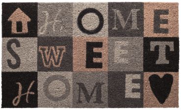 Betz Doormat coloured in brown with - HOME SWEET HOME - desgin Material: coconut fibre Size: 45x75cm
