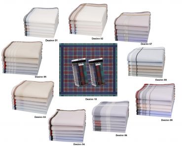 Betz handkerchiefs men 6 pieces set in gift package 100% cotton 40x40cm - Kopie