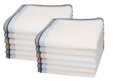 Betz Lot de 12 mouchoirs en tissu pour homme 100% coton dans un emballage cadeau taille 40x40 cm