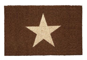 Betz Doormat coloured in brown with STAR desgin Material: coconut fibre Size: 40x60cm