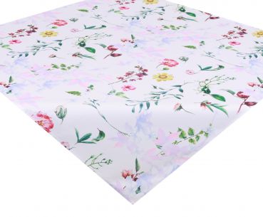Betz Mitteldecke Tischdecke mit Blumenmotiv Größe 85x85 cm Farbe bunt