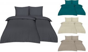 Betz Bettwäsche Seersucker  Garnitur Set in verschiedenen Größen und Farben aus 100 % Baumwolle mit Reißverschluss - Bügelfrei