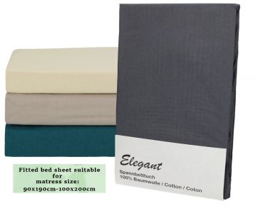 Betz Elegant Fitted Sheet Bed Sheet size 90 x 190 cm - 100 x 200 cm with high-quality all-round elastic