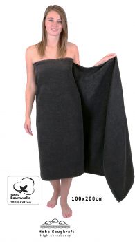 Betz 2 piece bath towels sauna towel set XXL DRESDEN 100% cotton size 100cmx200cm