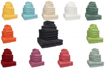 Betz 12-tlg Handtuch Set PREMIUM 100/% Baumwolle 2 Duscht/ücher 4 Handt/ücher 2 G/ästet/ücher 2 Seift/ücher 2 Waschhandschuhe Farbe rubinrot//sand