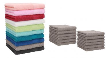 Betz Lot de 12 serviettes d'invité PALERMO 100% coton taille 30x50 cm plusieurs couleurs aux choix