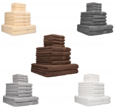 Betz 10-tlg. Handtuch-Set GOLD Luxus Qualität 600g/m² 100% Baumwolle 2 Duschtücher 4 Handtücher 4 Seiftücher