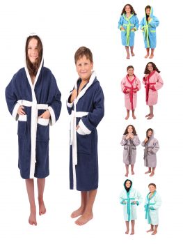 Betz children's bathrobe with hood DOVER 100% cotton various colours, sizes 134 - 164