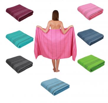 Betz grande serviette de bain XXL  LINES grande serviette de plage serviette à sauna en 100% coton  drap de plage 90x180 cm