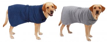 Betz Toalla para Perros con velcro - 100% algodón – albornoz de toalla de baño - absorbente - para todas las tallas
