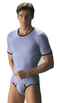 Betz camiseta interior de hombre BLUE LINE de manga corta tejido canalé azul talla 5-9