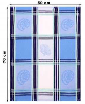 Betz paños de cocina ITALY 6 piezas 100% algodón tamaño 50x70cm de color azul-turquesa