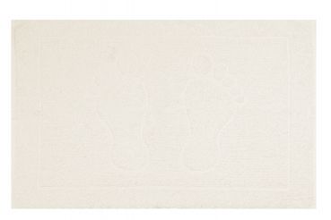 Betz tapis de bain motif pieds taille 50x70 cm 100% coton qualité 570 g/m² couleur beige