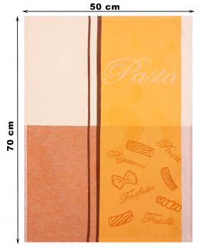 Betz paños de cocina ITALY Pasta 3 piezas 100% algodón tamaño 50x70cm de color amarillo-marrón