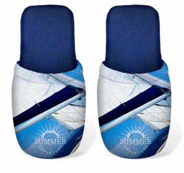 Betz Men Terry Cloth Slippers SAILING Colour: blue Size: L (41/44)