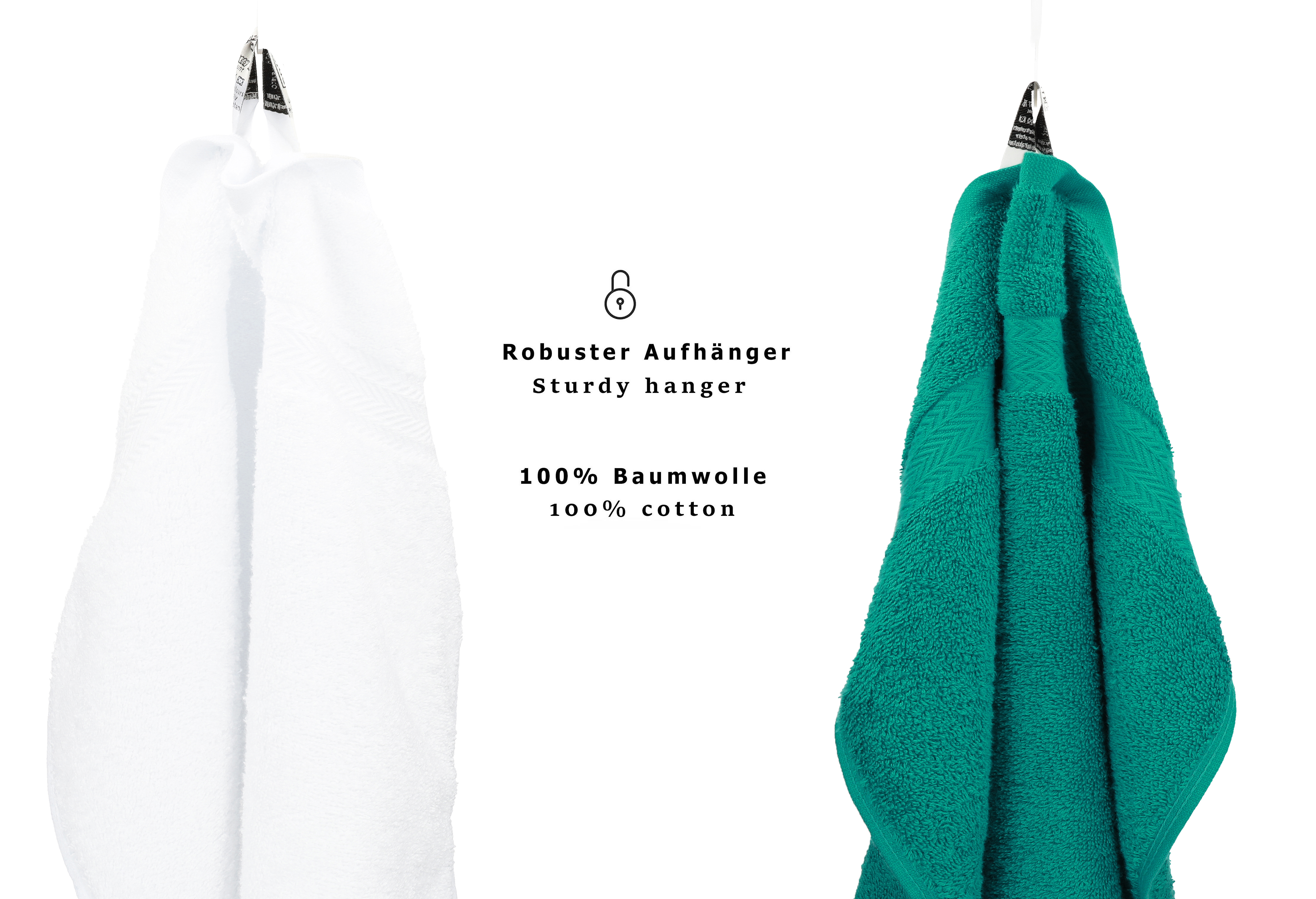 Green and discount white hand towels