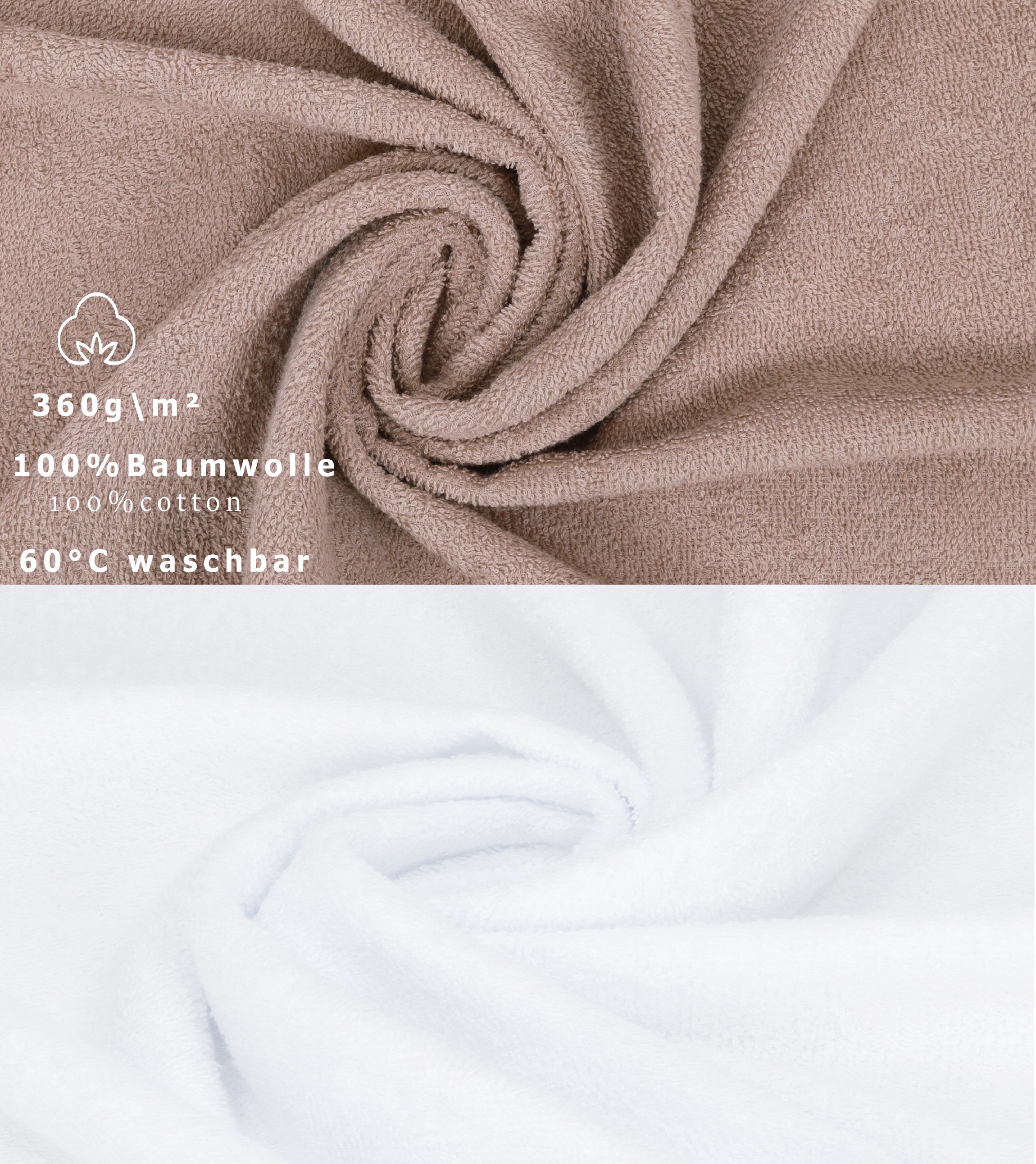 Betz 2 pieces XXL Bath Towels BERLIN 100% Cotton Size 100x200 cm  jade-cappuccino