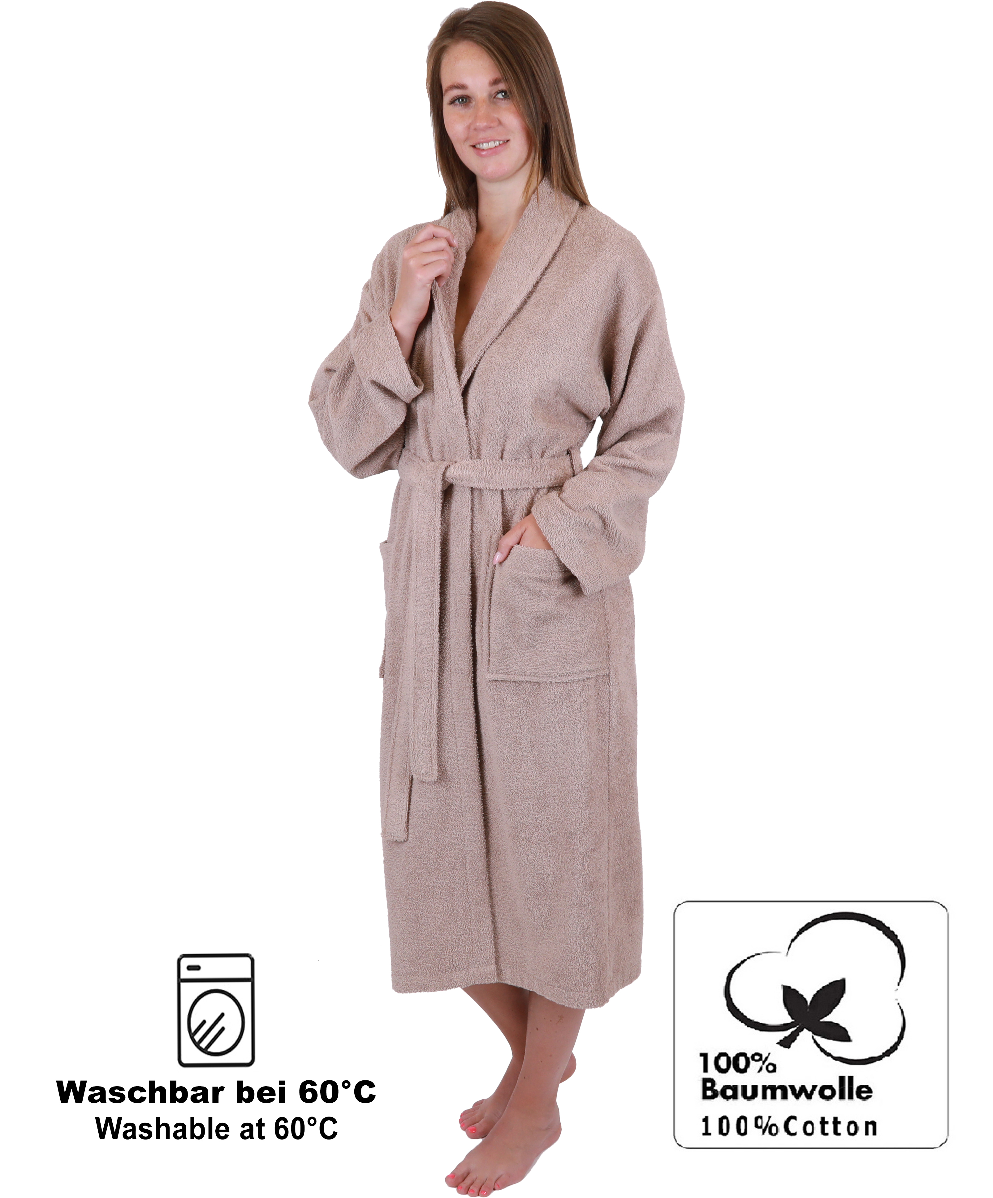 Luxurious 100% Cotton Women's Waffle Robe. Long, Lightweight Black –  towelnrobe