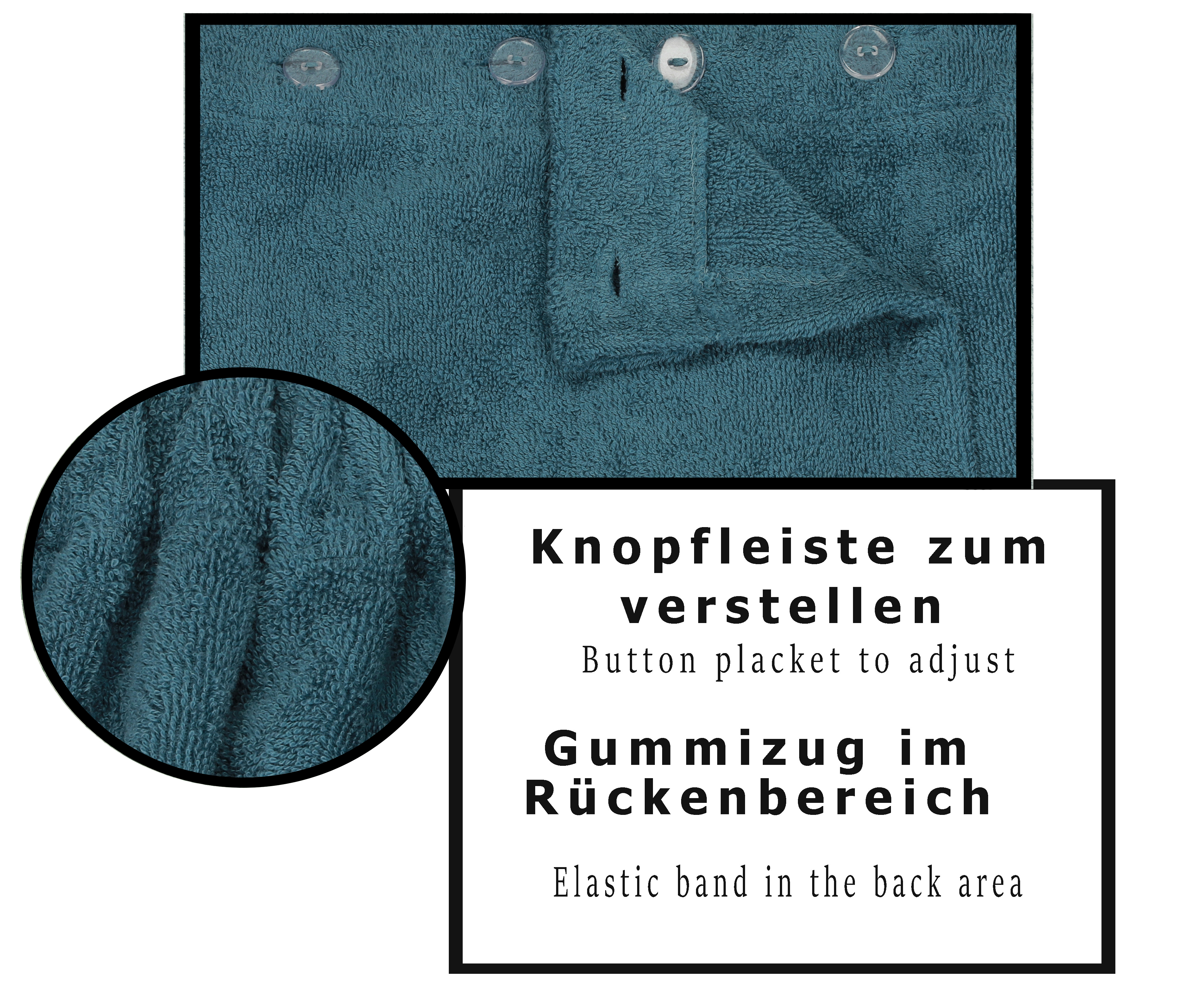 Baumwolle mit - 420 Frottee für Damen Saunakilt BERLIN 100% Betz g/m² Knöpfen