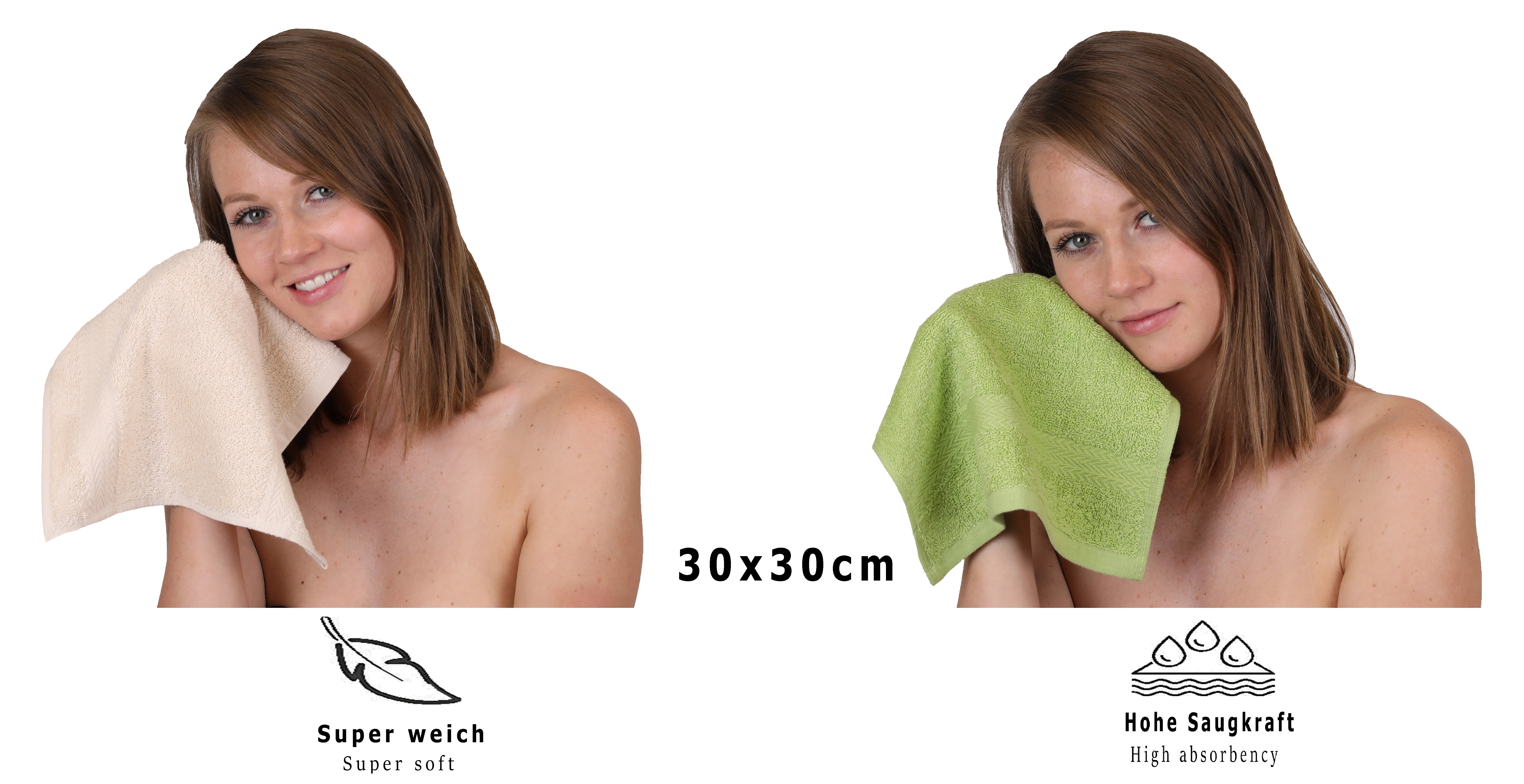 Betz 10 Lavette salvietta asciugamano per il bidet Premium 100 % cotone  misure 30 x 30