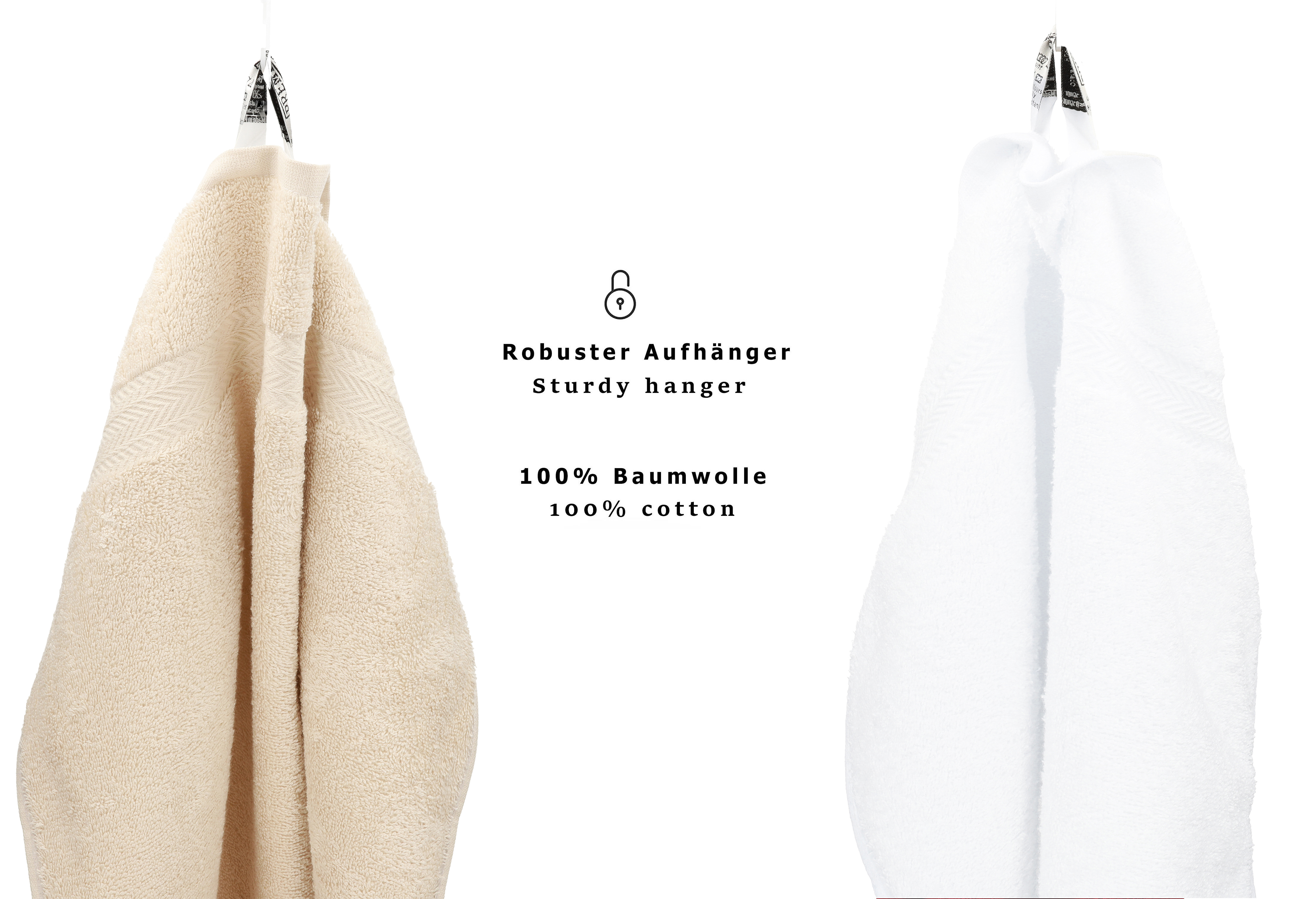 BETZ 10er-Set Seiftücher Aus 100% Baumwolle – 30x30 Cm, Altrosa & Weiß, Weich & Saugstark Für Bad, Küche & Wellness