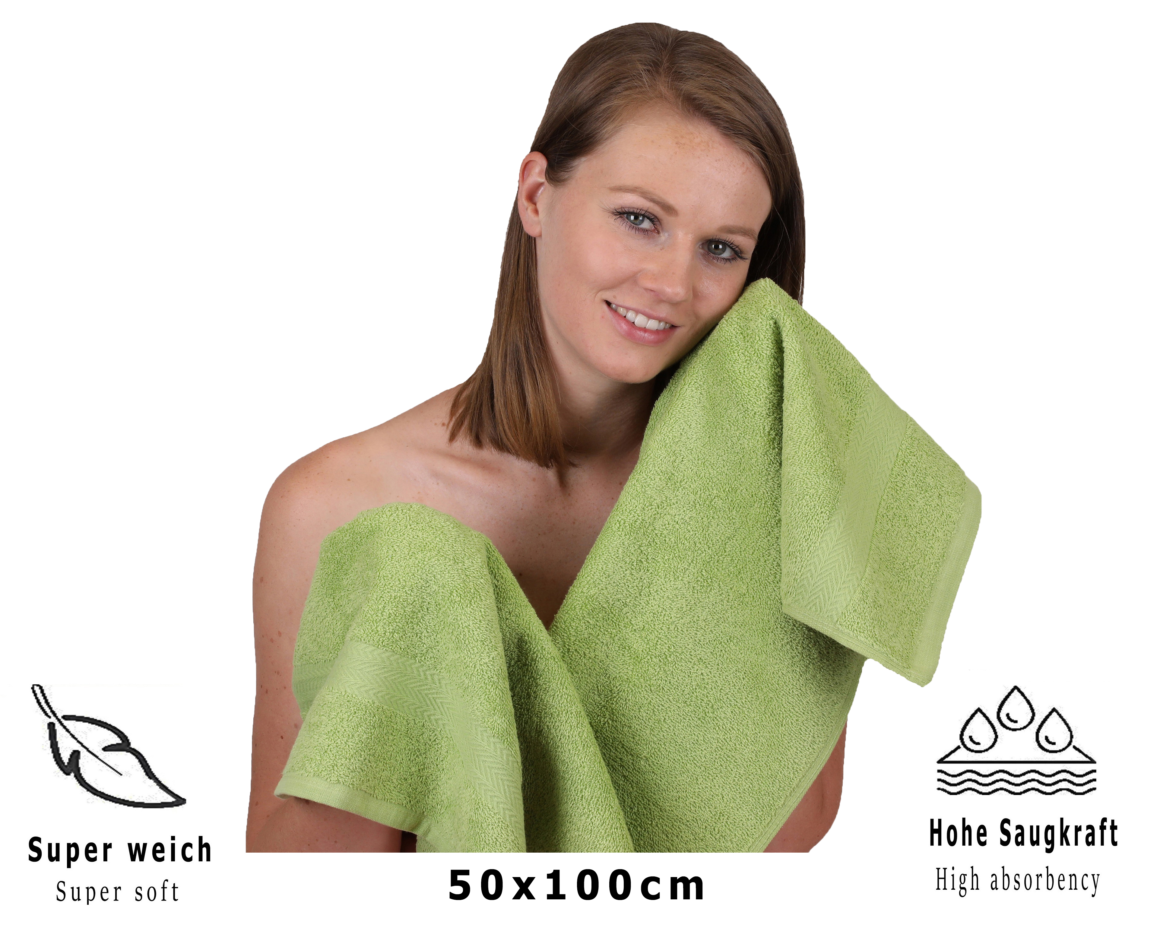 Betz 4 toallas de lavabo PREMIUM tamaÃ±o 50x100 cm 100% algodÃ³n