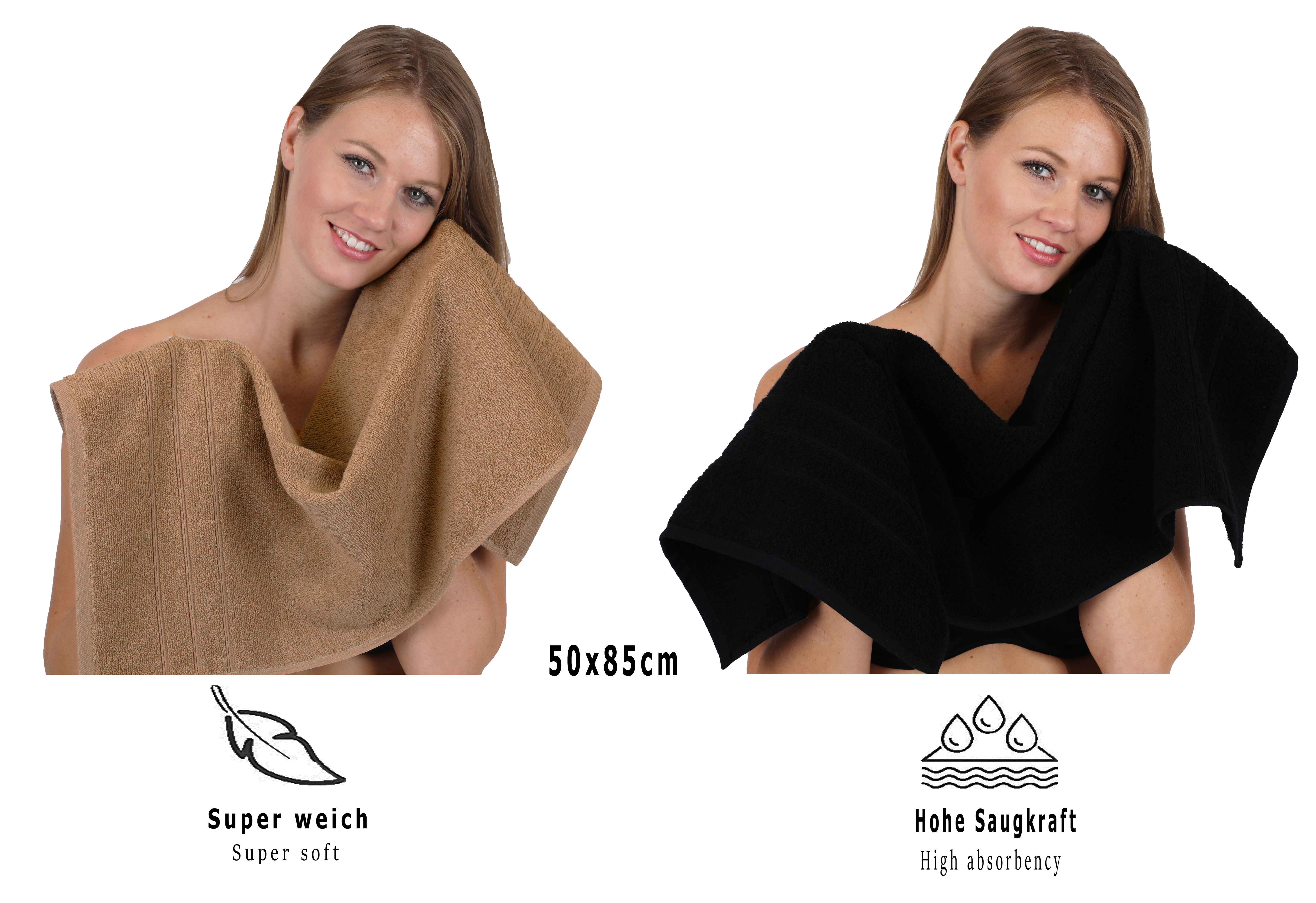 Sauna Towel Wrap & Hand Towel Set