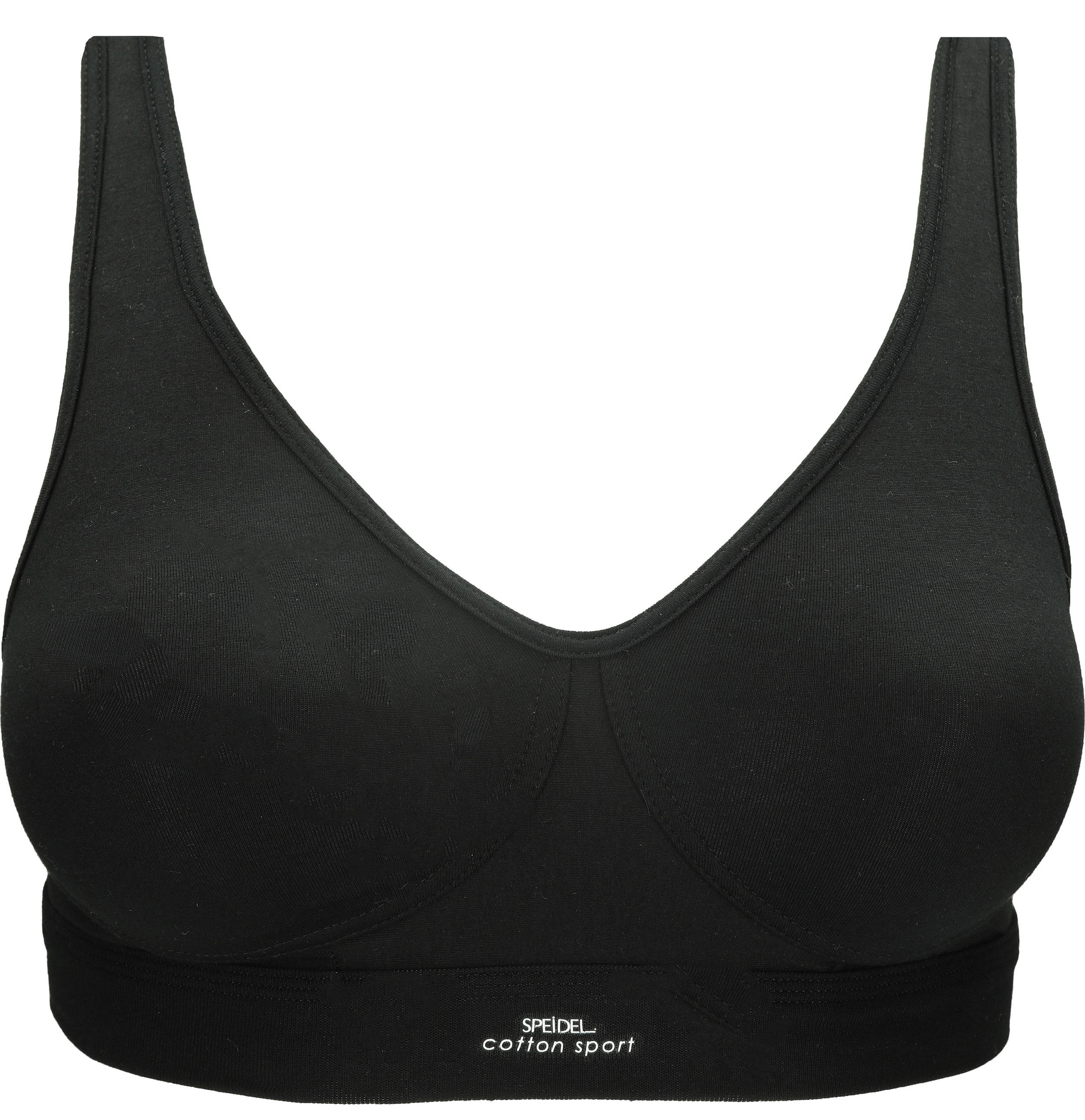 Bra Cotton Sport black Sizes: 38 – 46 by SPEIDEL
