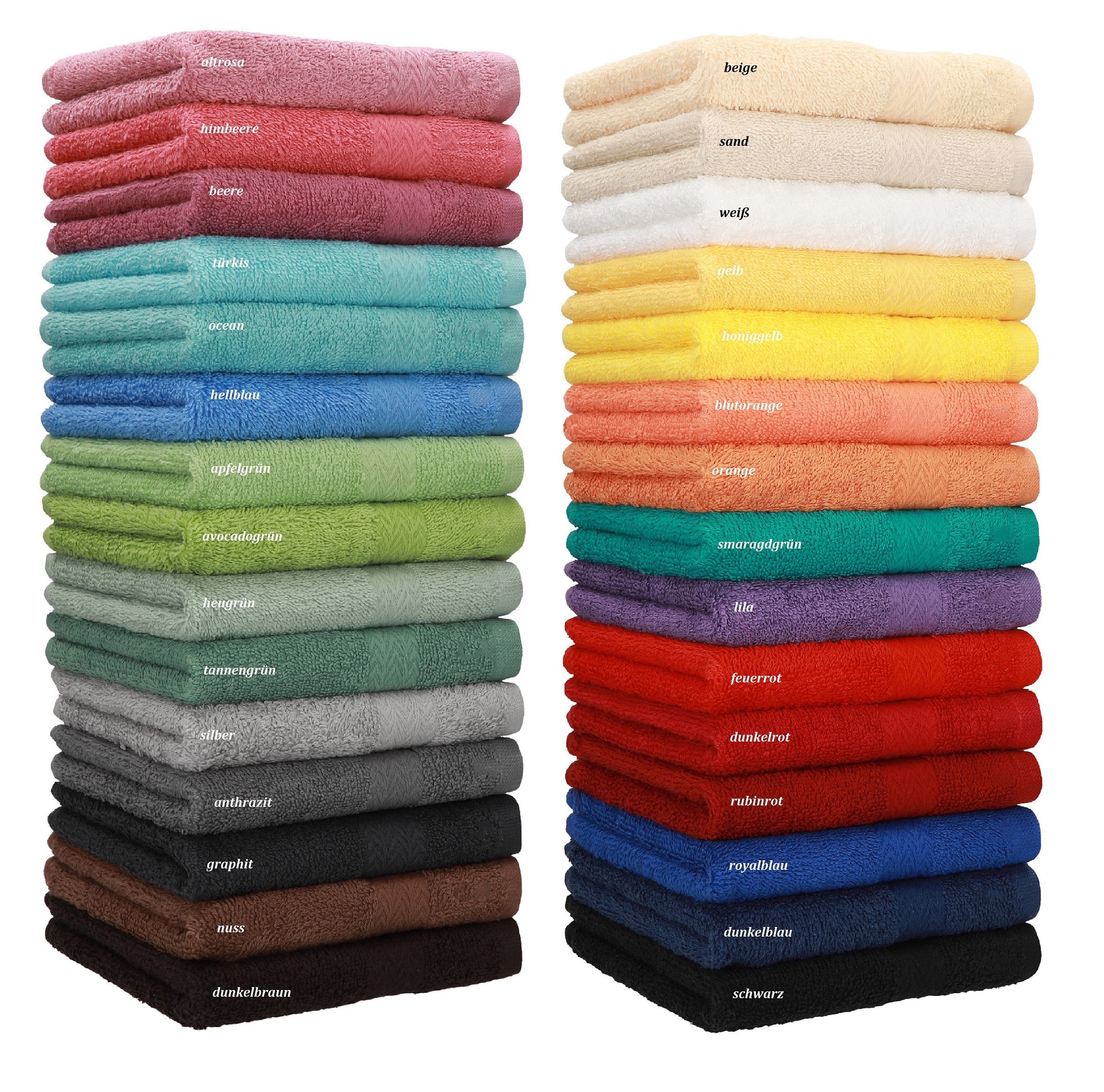 Betz lot de 8 serviettes Premium 100% coton 50x100 cm couleur vert émeraude 
