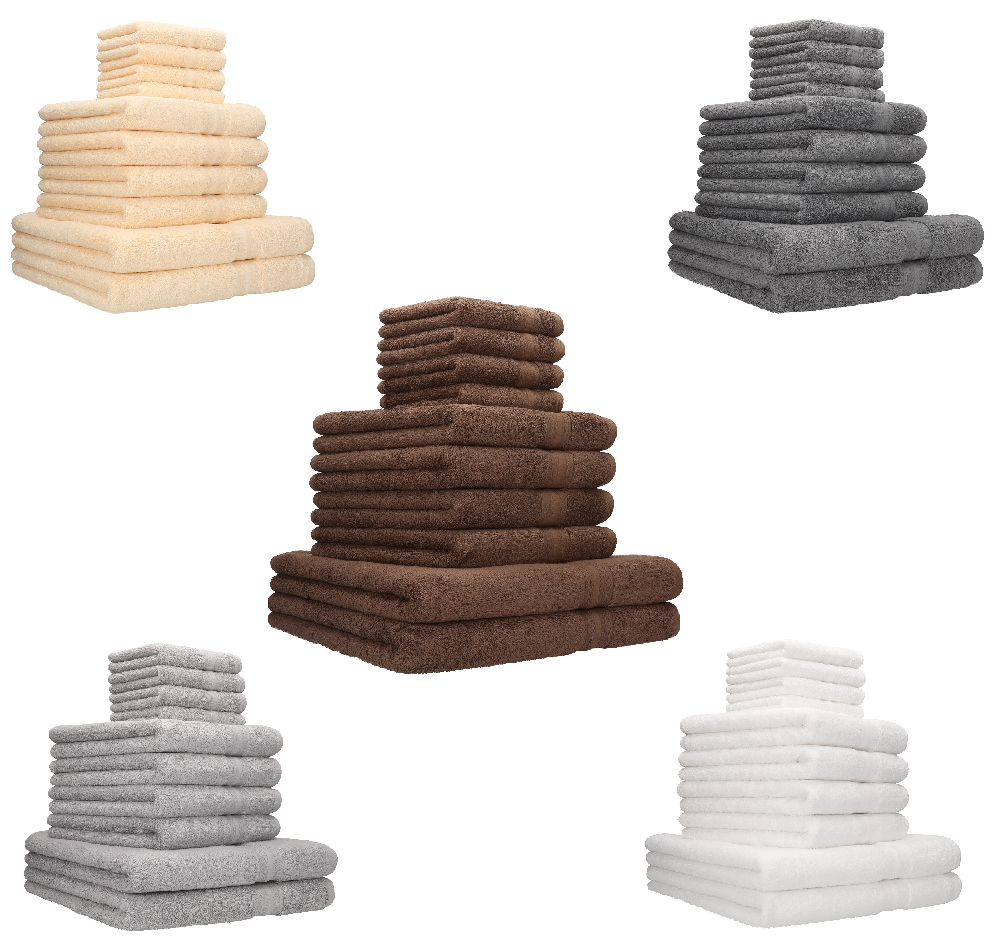 Betz 100% 10-tlg. 2 600g/m² Baumwolle Qualität Luxus Duschtücher Handtuch-Set 4 GOLD