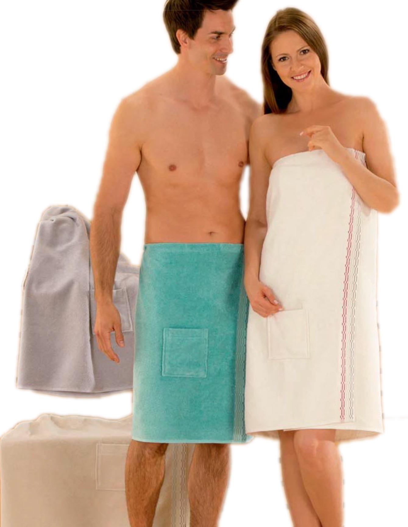 BETZ Toalla Sauna para Mujeres 100% algodón con Velcro Color Beige 