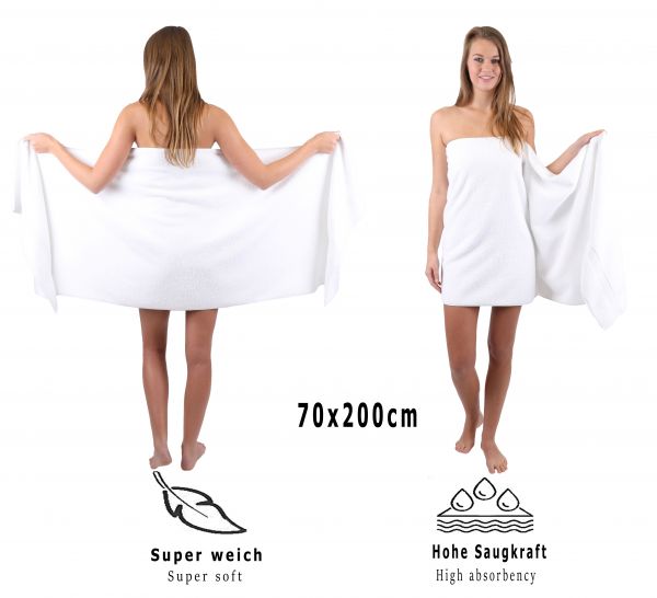 Betz Juego de 3 toallas de sauna PREMIUM 100% algodón color blanco