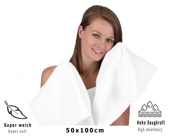 Betz Juego de 3 toallas de sauna PREMIUM 100% algodón color blanco